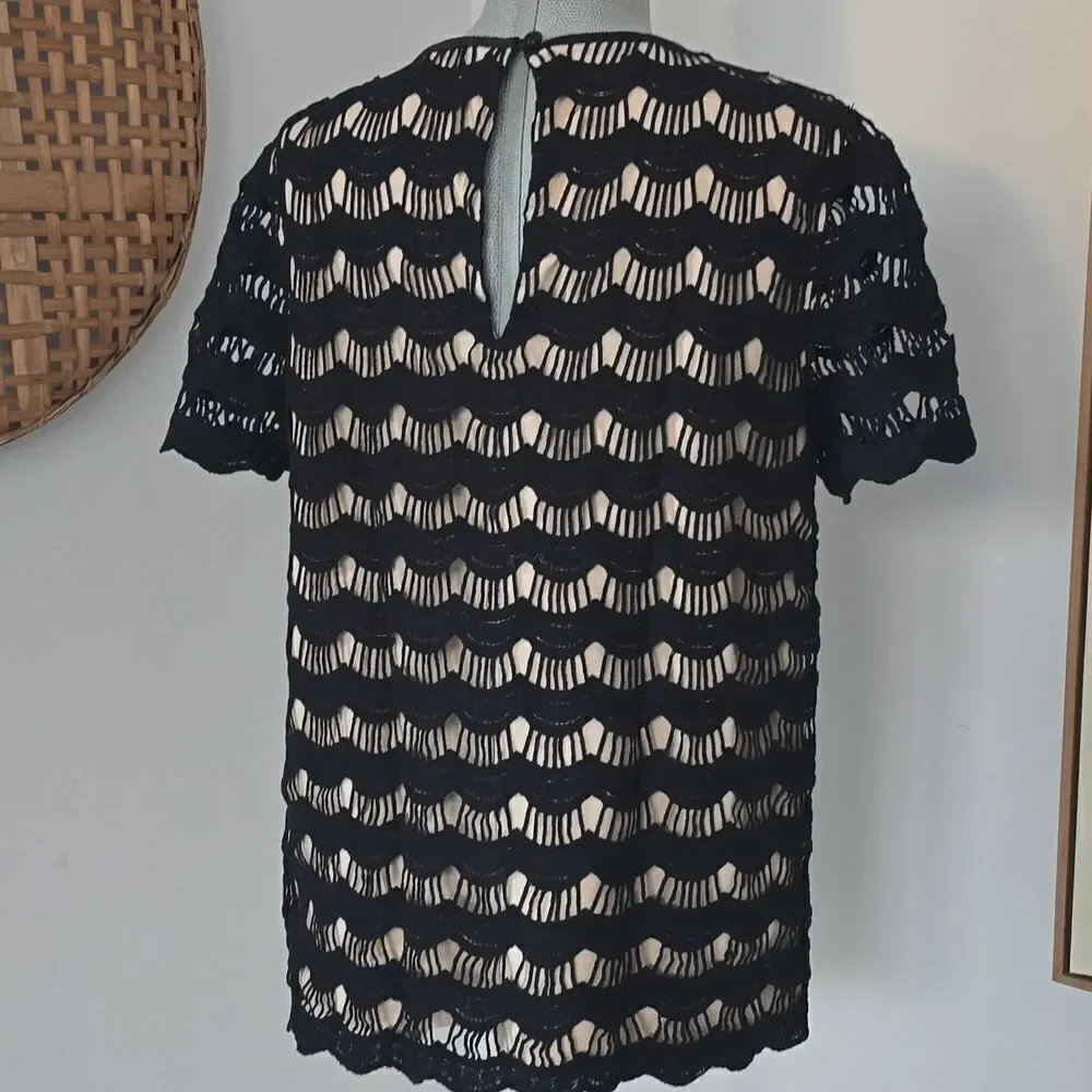 Kate Spade | Elegant Black Lace Women's Top